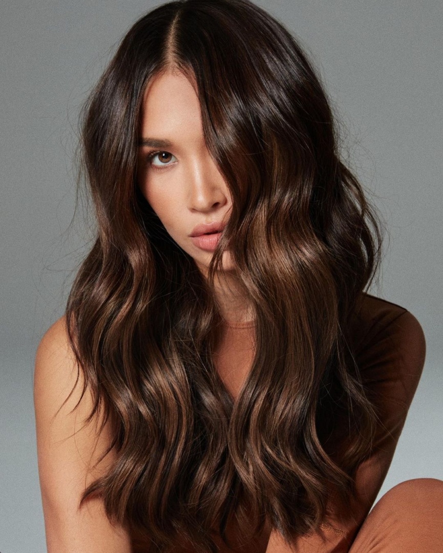 Professional brunette hair colour transformation by Samet Zili Hairdresser in London